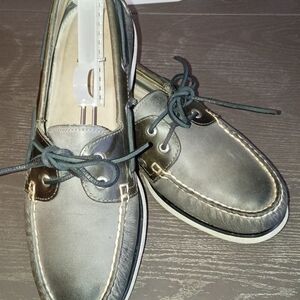 Sperry GOLD CUP Men's 10M Black & Distressed Gray Leather Boat Shoes